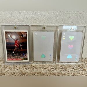 1992 - 1993 UPPER DECK #23 MICHAEL JORDAN Card & 2 DIOR JOY Holographic Cards ❤️
